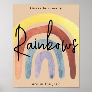 Aquarell Boho Regenbogen / Wie viele Regenbogen Po Poster