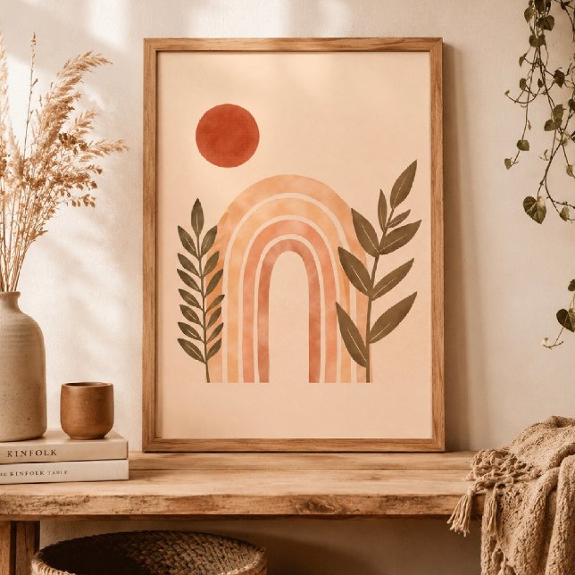 Aquarell Boho Sonne Poster (Von Creator hochgeladen)