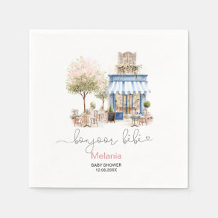    Aquarell Bonjoor Bebe  Baby Shower Papier Telle Serviette