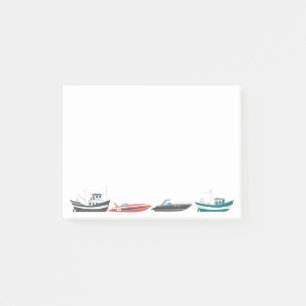 Aquarell-Boote-Schiffe-Malerei-Kunst Post-it Klebezettel