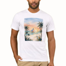 Aquarell Boracay Sonnenuntergang Strand Philippine
