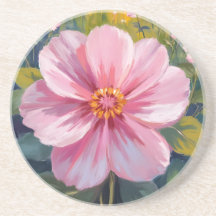 Aquarell-Botanik-Blumenmalerei in Rosa