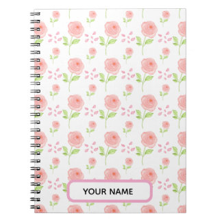 Aquarell-Botanik-Blumenmuster-Planer Notizblock