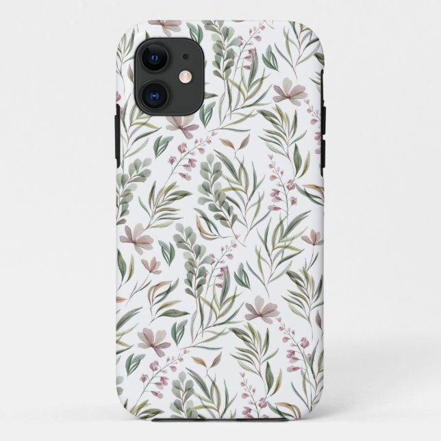 Aquarell Botanik Case-Mate iPhone Hülle (Rückseite)
