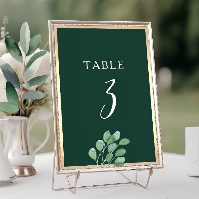 Aquarell Botanisch Tischnummer (Von Creator hochgeladen)