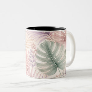 Aquarell Botanische Blätter Tasse