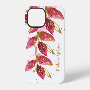 Aquarell Botanische Grünpflanzen Personalisierter iPhone 12 Hülle