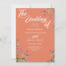 Aquarell Botanische Hochzeitseinladung Einladung