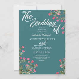 Aquarell Botanische Hochzeitseinladung Einladung