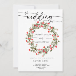 Aquarell Botanische Hochzeitseinladung Einladung