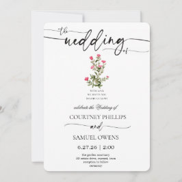 Aquarell Botanische Hochzeitseinladung Einladung