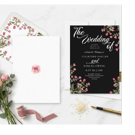 Aquarell Botanische Hochzeitseinladung Einladung