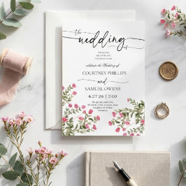 Aquarell Botanische Hochzeitseinladung Einladung