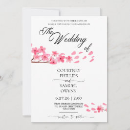 Aquarell Botanische Hochzeitseinladung Einladung