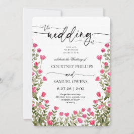 Aquarell Botanische Hochzeitseinladung Einladung