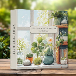 Aquarell-Botanischer-Garten-Personalisierter Ordne 2,5 Cm Ordner