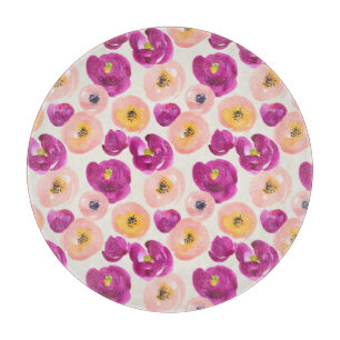 Aquarell-botanisches Muster Schneidebrett