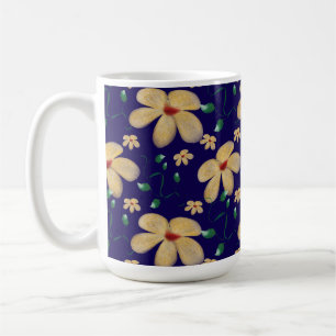 Aquarell Botanisches Nahtloses Muster Kaffeetasse