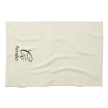 Aquarell botanisches schwarzes Initialmonogramm