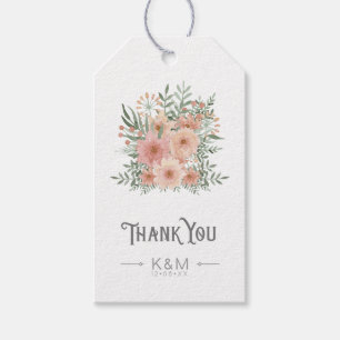 Aquarell Bouquet Vielen Dank, dass Sie die ID654 e Geschenkanhänger