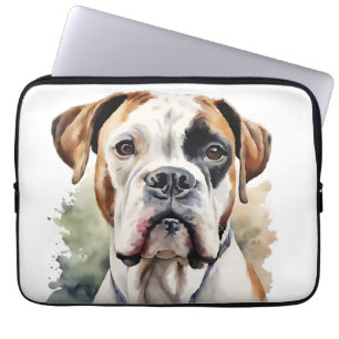 Aquarell-Boxer-Hund-Kunst Laptopschutzhülle