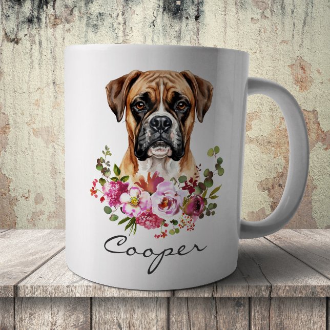 Aquarell-Boxer Kaffeetasse (Von Creator hochgeladen)