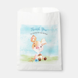 Aquarell Boy Piggy Baby Showfarm Vielen Dank Geschenktütchen
