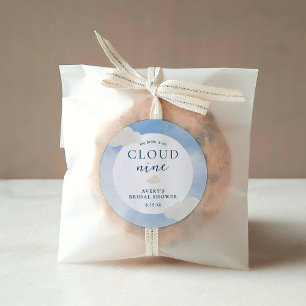 Aquarell Brautparty-Geschenke On Cloud 9 Runder Aufkleber