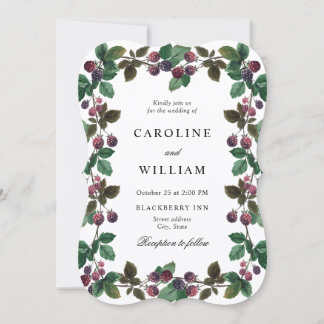 Aquarell Brombeeren Beeren Hochzeit Einladung