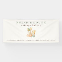 Aquarell-Brot-Cottage-Bäckerei-Geschäft