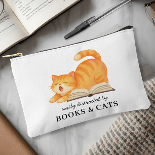 Aquarell-Bücherliebhaber-Katze Lustiger Bücherlieb Zubehörtasche