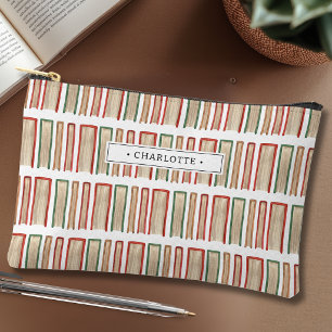 Aquarell-Buchliebhaber-Buchmuster Personalisiert Zubehörtasche