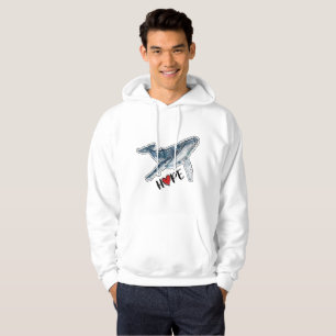 Aquarell Buckelwal Hoffnung Ozean Meerestiere Hoodie