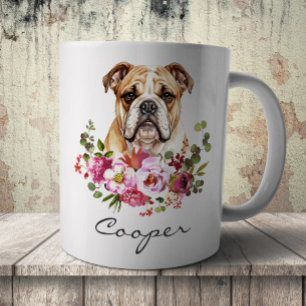 Aquarell-Bulldogge Kaffeetasse