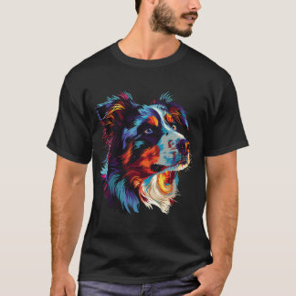Aquarell Bunter Australian Shepherd Aussie T-Shirt