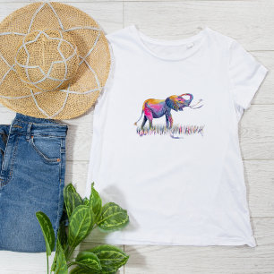 Aquarell Bunter Glückselefant T-Shirt