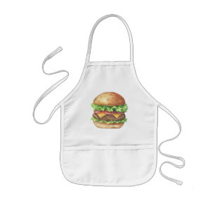 Aquarell-Burger Kinderschürze