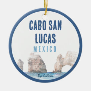 Aquarell Cabo San Lucas Mexico Tor Vintage Keramik Ornament