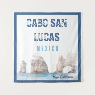 Aquarell Cabo San Lucas Mexico Tor Vintage Wandteppich