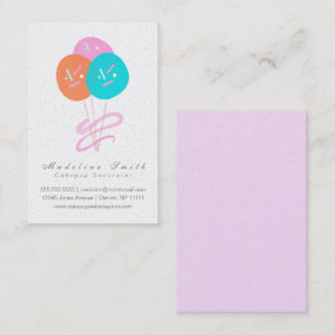 Aquarell-Cakepop-Cookie-Backen-Cake-Dekorateur Visitenkarte