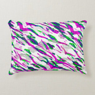 Aquarell Camouflage Design. Abstrakt Safari Tile Dekokissen