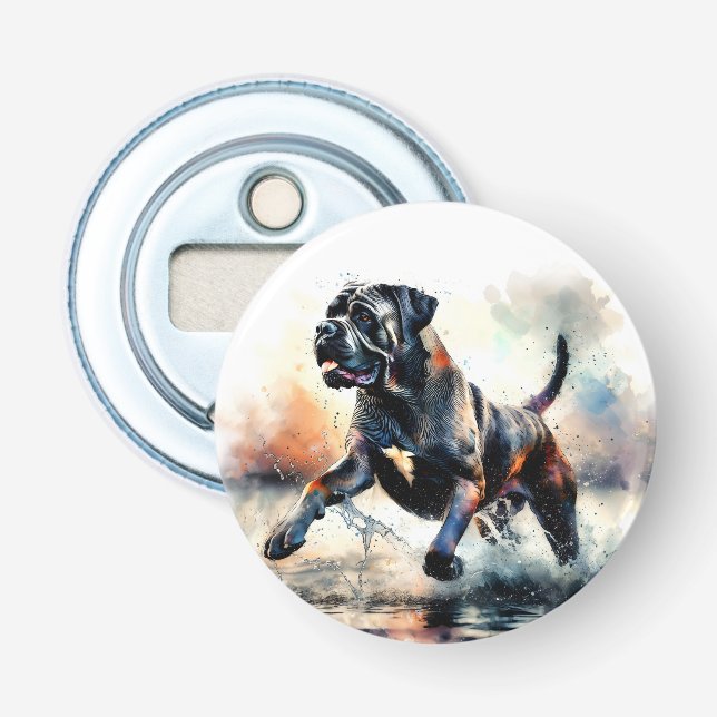 Aquarell-Cane-Corso-Hund Flaschenöffner (Vorderseite)