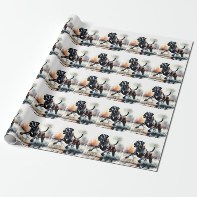 Aquarell Cane Corso Hund Geschenkpapier (Ungerollt)