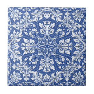 Aquarell Capri Maiolica Blau Portugiesische Azulej Fliese