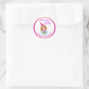 Aquarell Cavalier King Charles Cupcake Geburtstag Runder Aufkleber