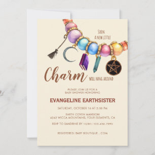 Aquarell-Charme-Armband Pagan Babyshower Einladung