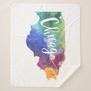 Aquarell Chicago Sherpadecke