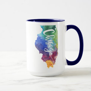 Aquarell Chicago Tasse