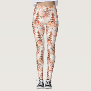 Aquarell-Chinesische Pagode mit Kirschblüten Leggings