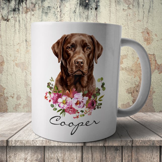 Aquarell Chocolate Labrador Retriever Kaffeetasse (Von Creator hochgeladen)